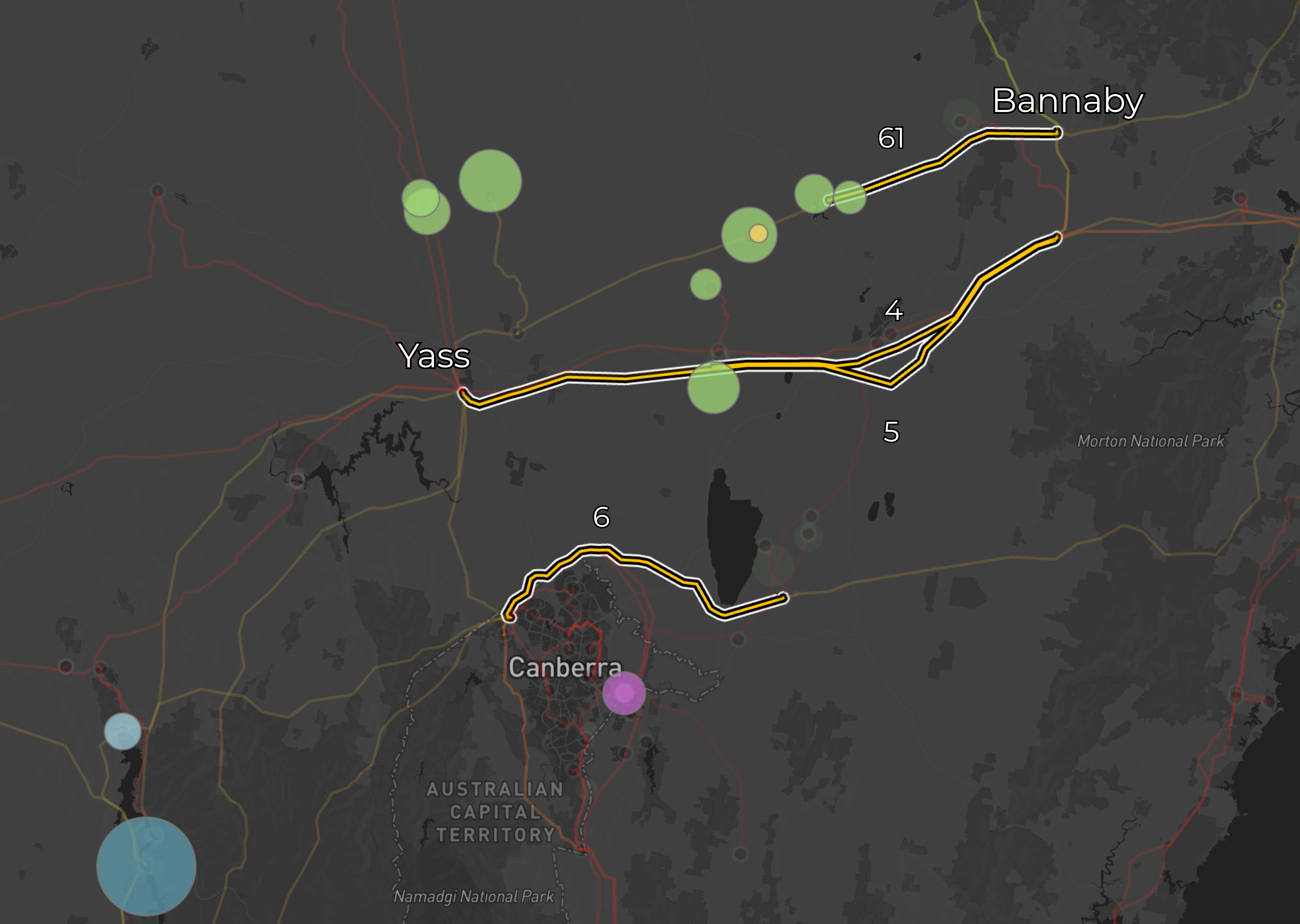 Lines 4, 5, 6 and 61. Source: GridScout.